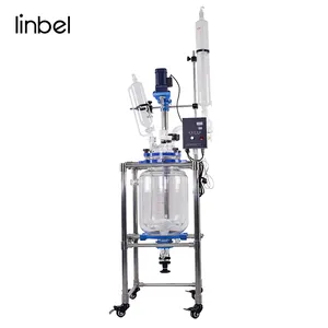 Hot Sell 20L Chemical Jacketed Glass Reactor Stainless Steel Programmable Constant