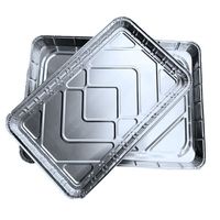 Verdickte Extra Große Rechteckige Aluminium-Einwegbox für BBQ-Spieße & Hummer ohne Beschichtung