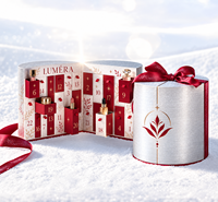 Calendrier de l'Avent 24 Jours en Carton Rigide Personnalisé de Luxe, Emballage Direct Usine pour Cosmétiques et Cadeaux de Noël