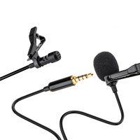 Portable Mini filaire pince à revers Microphone omnidirectionnel condensateur Lavalier Mic pour téléphone portable intelligent caméra diffusion en direct