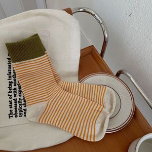 New Japanese <strong>Socks</strong> <strong>Set</strong> Striped Women's Casual Cotton <strong>Socks</strong> Autumn Simple Women's Medium Length <strong>Socks</strong> - Product Image 6