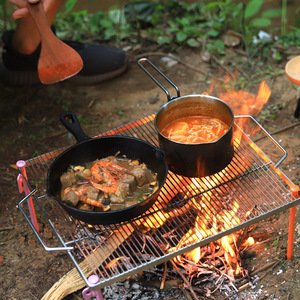 304 Stainless Steel Outdoor <b>Camping</b> Pot 4L Detachable Handle Portable Cooking <b>Kettle</b> - Product Image 3