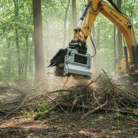 Broyeur forestier durable avec dents en alliage fixées pour excavatrice, broyeur de bois et de broussailles