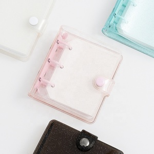 Sáng Tạo Mới Flash Pha Lê Mini <span class=keywords><strong>PVC</strong></span> Trong Suốt Vỏ Cuộn Dây Tay Tài Khoản Cuốn Sách 3 Lỗ Loose-Leaf Máy Tính Xách Tay - Product Image 2