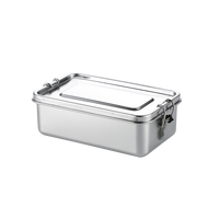 Boîte à bento en acier inoxydable 304, étanche, avec séparateurs amovibles, réutilisable, pour enfants, adultes, camping, pique-nique, voyage, travail