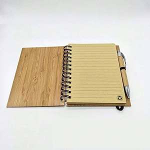 Eco-Friendly A5 Spiral Bound Planner Bamboo Cover Notebook School <b>Gift</b> <b>Set</b> Promotion for Graduation and Christmas Business Use - Product Image 6