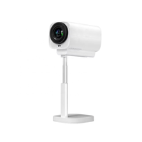 Mini projecteur LCD portable Android pour smartphone, avec mise au point électrique, HD, résolution native 720P, Wi-Fi 6 sans fil, pour extérieur et home cinéma