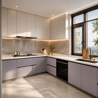 Armoires Modulaires Gris Clair Sur Mesure, Tiroirs de Rangement Intelligents, Conception Directe d'Usine pour Toute la Maison