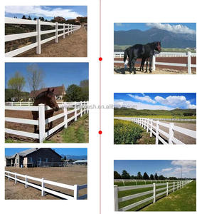 Белый виниловый забор для фермы, <span class=keywords><strong>3</strong></span> рельса, 4 рельса, забор из ПВХ - Product Image 6