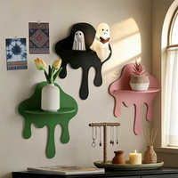 Étagère murale créative en forme de nuage pour salon et chambre à coucher, panier mural suspendu pour éviter les chocs, support de rangement