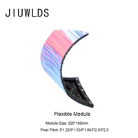 JIUWLDS Interior P2 HD Curva Flexible SMD Soporte de suelo Publicidad Pantalla Led Pared de video Panel de módulo Led suave para Centro Comercial