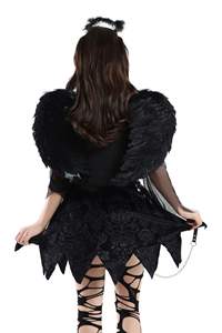 <span class=keywords><strong>2026</strong></span> थोक महिला हेलोलीन कोस्प्ले डार्क एंजेल पोशाक के लिए सेट ब्लैक ड्रेस स्टेज प्रदर्शन पोशाक पहने - Product Image 6