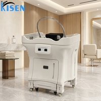 Bassin de massage japonais portable au design moderne pour spa capillaire avec fonction de fumigation, sans plomberie, pour thérapie capillaire