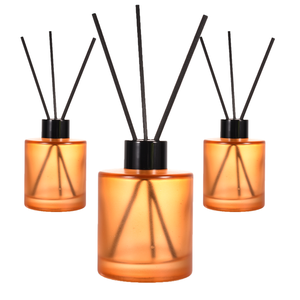 カスタム150mlフロストホワイトラウンドガラスリードディフューザーオイルボトル用空室用フレグランススクリューキャップ付き最小注文100個 - Product Image 2