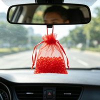 Perles parfumées colorées pour voiture, désodorisant suspendu, sachet écologique, éliminateur d'odeurs, sans poudre, parfum longue durée
