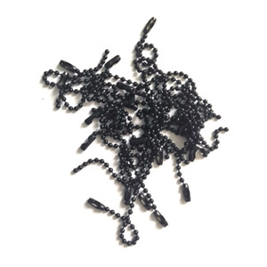 Fabricante personalizado moda alta calidad negro 2,0mm llavero BOLA DE Metal cadena colgante - Product Image 1