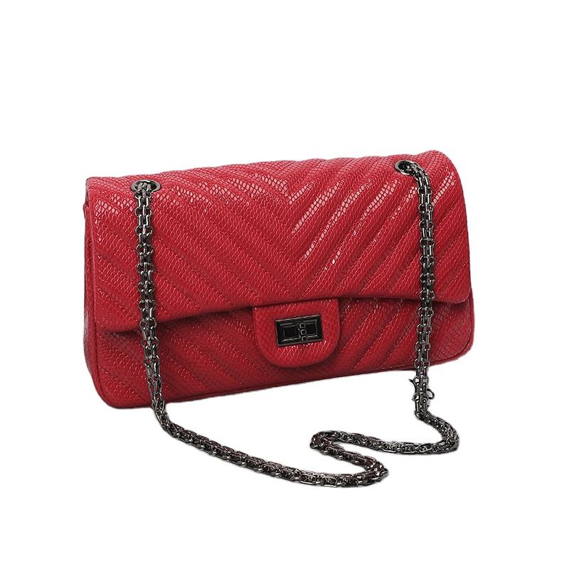 Hot Sale 2022 Vintage Sewing Chains Shoulder Bag Luxury Genuine  Leather Tote Bag Fashion Designer Women's Handbag