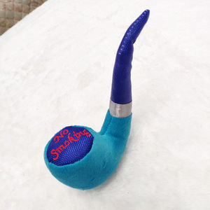 Cute Tobacco <b>Pipe</b> Shape Eco-Friendly Plush Chew Stuffed Squeaky Training Dog Toys for Outdoor & Indoor Use - Product Image 4