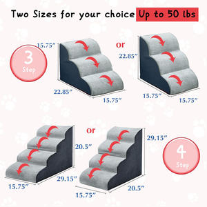Hohe Betten Gebogene Hunde treppe Kleines Hundes ofa Rutsch feste Haustier stufen Leiter Haustier Schwamm leiter Abnehmbare und wasch bare Haustier treppe - Product Image 3