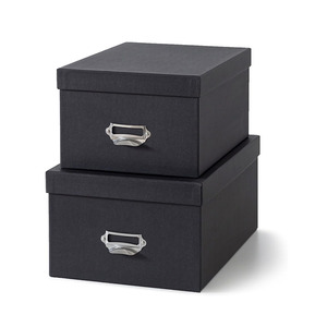 8071 Bền Dày Tông Lưu Trữ Màu Đen Hộp Giấy Với Bạc Ngăn Kéo Kéo Cho Trang Trí Nội Thất Trọng Lượng Nhẹ Công Suất Lớn Hộp Đen - Product Image 1