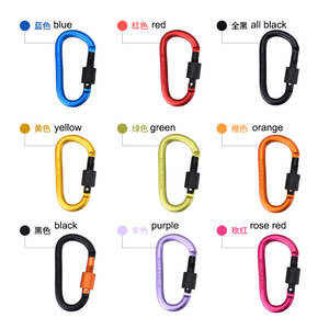 Hoạt Động Ngoài Trời D-shape Khóa Clip Mùa Xuân Snap Hook Keychain Nhôm Vít Khóa Carabiner Clip - Product Image 5