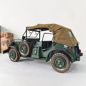 Amerikanisches Willys Jeep Geländewagen-Modell Dekorationen Kreative Metallkunstwerke für Autosammler Keine Spielzeuge Niedrige Großhandelspreise - Product Image 3