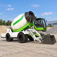 Camion malaxeur à béton autochargeur mobile de 0,6 à 6,5 m³, machine à béton à alimentation automatique entièrement hydraulique à vendre