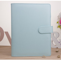 Macaroon A5 Größe PU Leder 6 Ring Binder Spiral Notebook Loslose linke Agenda Planer Organizer Briefpapier A6 Notizblock