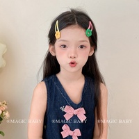 Pinces à cheveux minimalistes à carreaux pour bébés filles accessoires de cheveux mignons pour enfants en alliage Stock