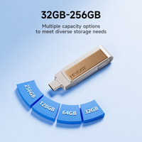 Clé USB Heygate portable 32 Go 64 Go 128 Go 256 Go OTG en métal USB 3.2 Gen1 haute vitesse double interface pour téléphone, ordinateur portable et PC