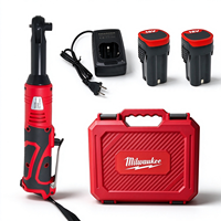 Ensemble de clés à cliquet sans fil Milwaukee à longue portée avec deux batteries, boîte à outils robuste pour travaux automobiles et mécaniques