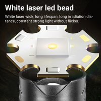 Lampe torche tactique portable, étanche, en aluminium, rechargeable par USB, avec laser et LED, pour le camping