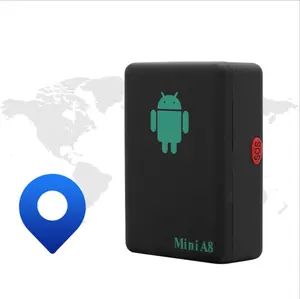 Mini rastreador gps a8, mini dispositivo de rastreamento global com tempo real, gsm/gprs