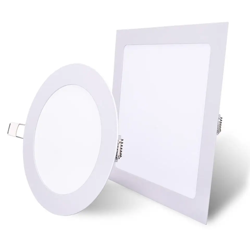 Surface Mounted Indoor Square Round 6w 12w 18w 24w Smd Commercial Ceiling Led Slim Panel Light
