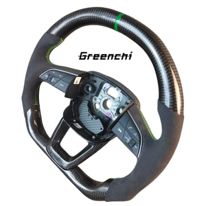 Volante de Fibra de Carbono para <span class=keywords><strong>Audi</strong></span> <span class=keywords><strong>A3</strong></span> 8P, <span class=keywords><strong>Audi</strong></span> A4 B7, <span class=keywords><strong>Audi</strong></span> A6 C6, A5, A7 B9 2015 2016 2017 2018 2019 2020 2021 2022 <span class=keywords><strong>2023</strong></span> 2024 2025 - Product Image 3