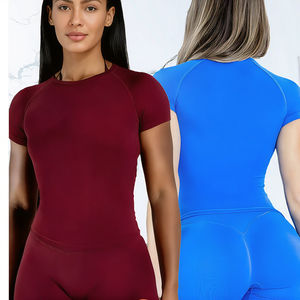 Ensemble deux pièces CIYING respirant taille haute sans couture avec short froncé aux fesses, design personnalisé sur le devant, vêtements de sport souples et ajustés - Product Image 3