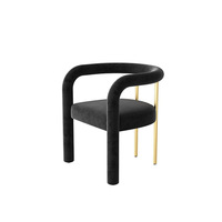Fauteuil de loisirs moderne en velours à dossier croisé capitonné, écologique, pour salon
