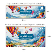 SINOART 20 feuilles papier aquarelle aquarelle livre de coloriage ensemble avec haute qualité peintures aquarelle Palette et pinceau