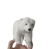 Ours en peluche de Pâques, décoration d'intérieur, fourrure statique de simulation, articles d'ameublement, poupées animales, enseignement des arts et des métiers pour enfants, réaliste