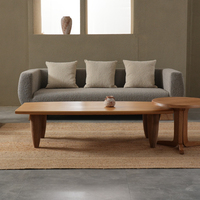 Canapé en bois massif au design moderne pour la maison, l'hôtel, la villa, le salon, base de canapé en tissu cachemire, canapé simple en velours, ensemble de canapés deux places