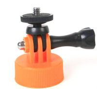 Adaptateur universel en forme de J moulé par injection pour caméra sportive avec vis longue intégrée et anneau lumineux pour selfie