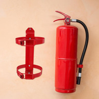 Support d'extincteur en acier inoxydable rouge, flexible, durable, recyclable, installation facile, capacité de charge 10-50 kN, multi-scénarios