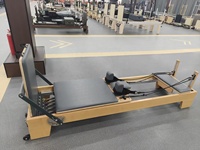 Cama de Pilates con Núcleo de Madera de Roble para Equipo de Fitness en Casa o Estudio, Multifuncional, Ajustable, Reformer de Pilates y Cama Básica de Pilates