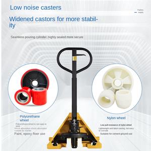 हाइड्रोलिक मैनुअल पैलेट ट्रक फोकलिफ्ट 3 टी ग्राउंड गाय का तेल दबाव उठाने वाली ट्रॉली अनलोडिंग नए इस्तेमाल की गई छूट थोक - Product Image 4