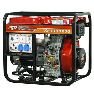 9Kva Single-Cylinder Upright 10KW Open Frame Silent Diesel Generator AC Single Phase Recoil Start Mode Air-Cooled OHV Engine