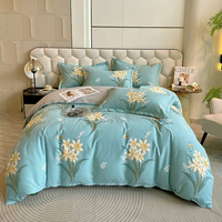 Couette pour lit Queen 300GSM Beige Classique Florale Luxe Microfibre Couette 100% Polyester 400TC Couture Personnalisable