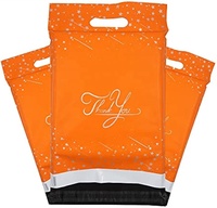 Sac de courses en plastique avec poignées découpées, en polyéthylène imperméable, imprimé à l'écran