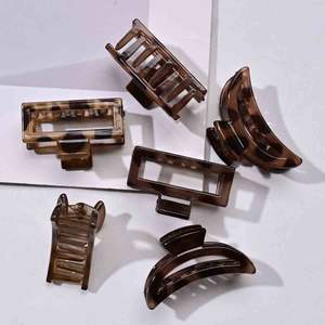 Pince à cheveux unisexe en plastique, design carré, série de couleurs automne-hiver, haut de gamme, pour <span class=keywords><strong>frange</strong></span> et demi-chignon, usage quotidien, vente chaude - Product Image 6