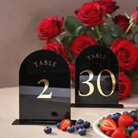Numéros de table de mariage personnalisés en acrylique, miroir doré, numéros de table de mariage en forme d'arche avec support pour la décoration de la réception de mariage