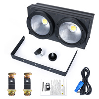U`King 200W Blanc Chaud + Blanc 2 Yeux Contrôle DMX512 Effet Lumineux COB Blinder pour Public, Éclairage de Scène